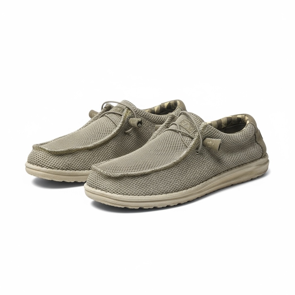 ⚡ Hey Dude Wally Sox Shoes 👟 Men’s Size 12 Beige‎